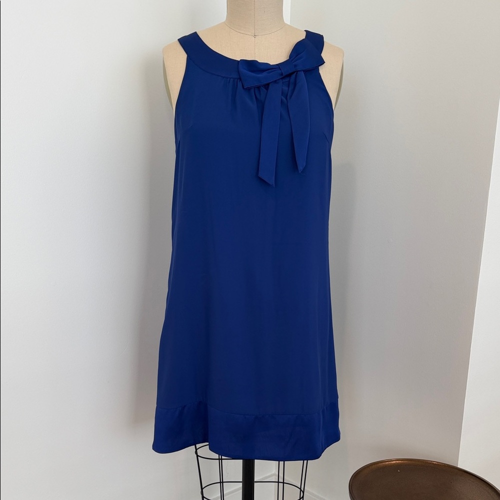 H&M Royal Blue Bow Accent Mini Dress